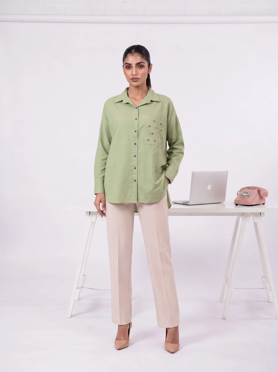 The Line Green Shirt
