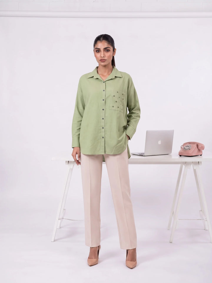 The Line Green Shirt