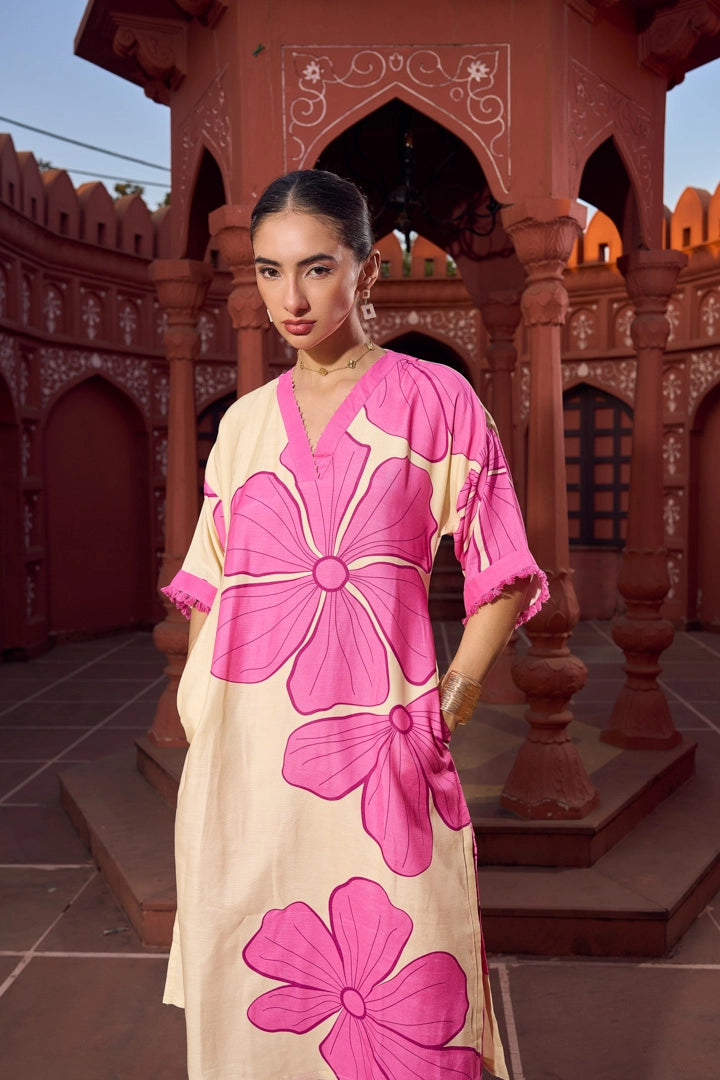 Blush Hibiscus Kurti & Pant