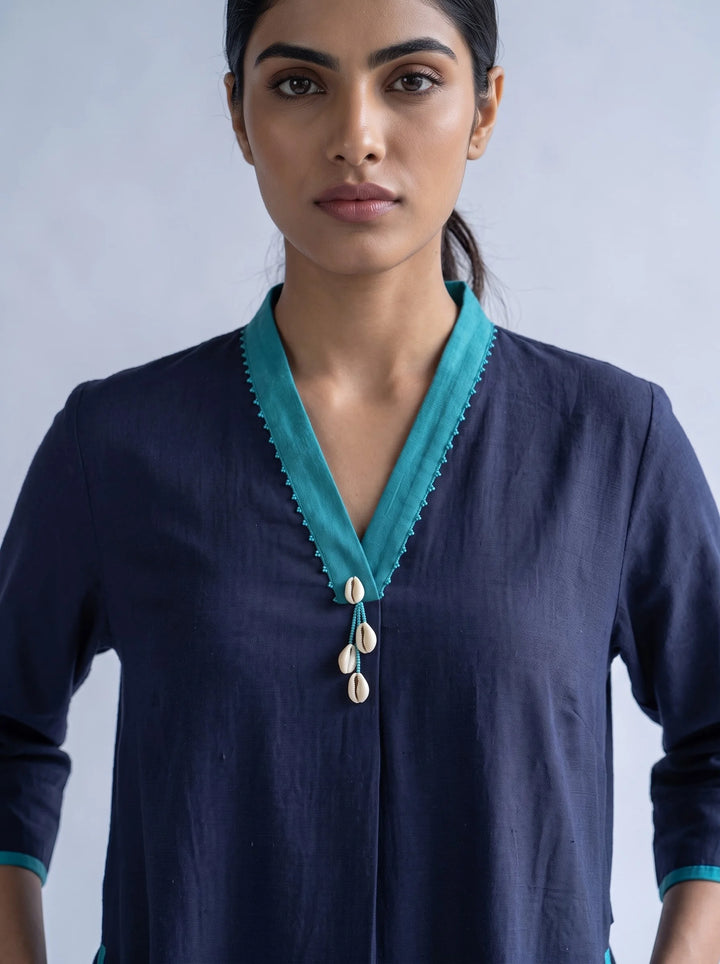 The Arc Navy Kurta Set