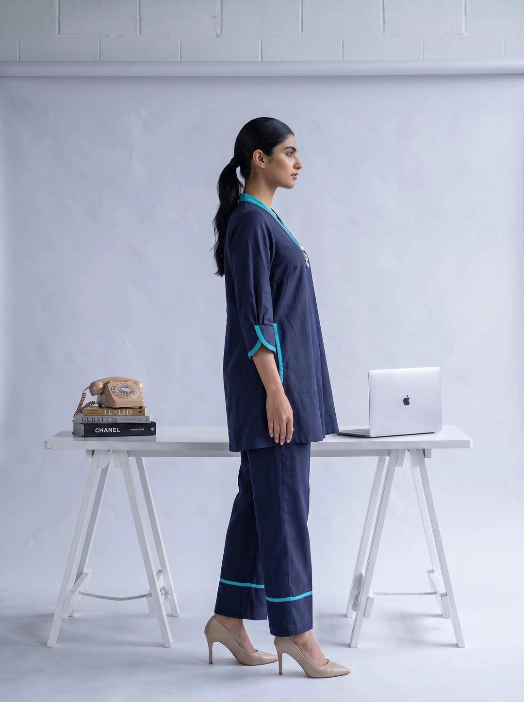The Arc Navy Kurta Set