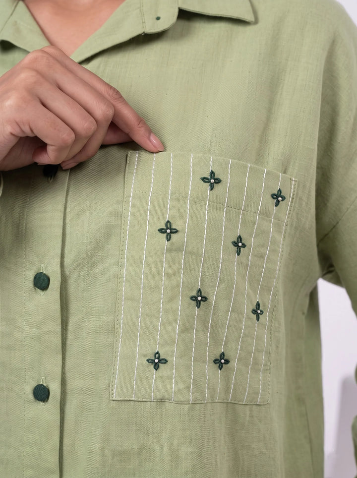 The Line Green Shirt