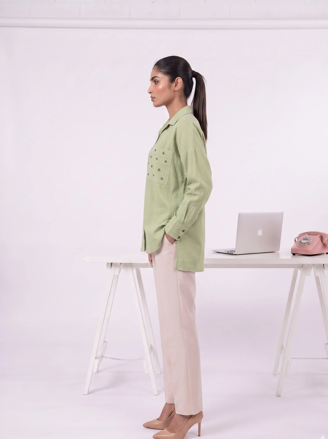 The Line Green Shirt