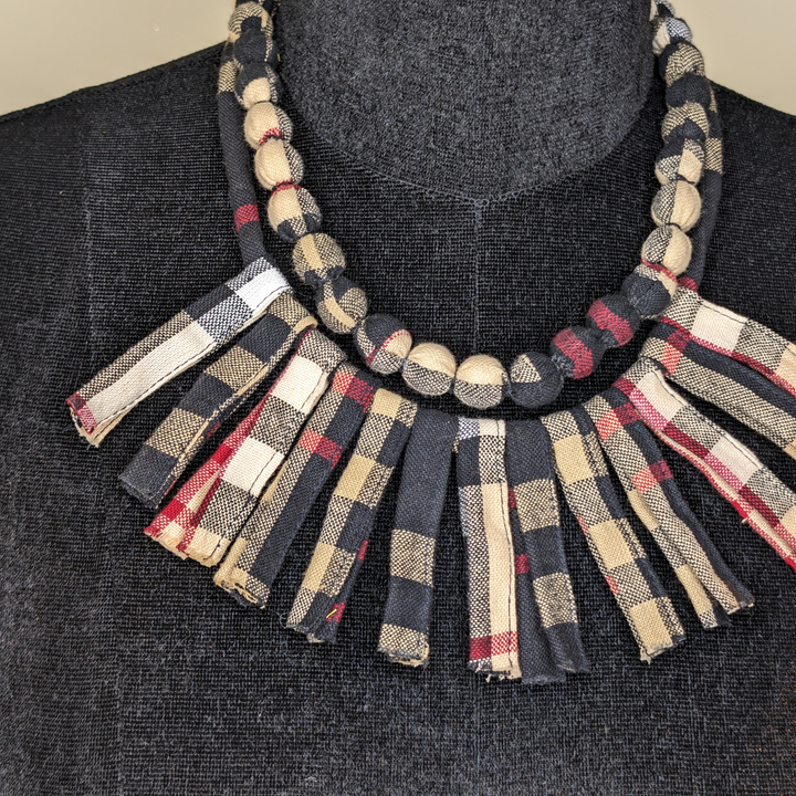 Beaded Necklace - Eco-friendly luxury resort wear Diwali offers – women's casual fashion by Sananda Basak - MAGS By Sananda Basak - Pune INDIA