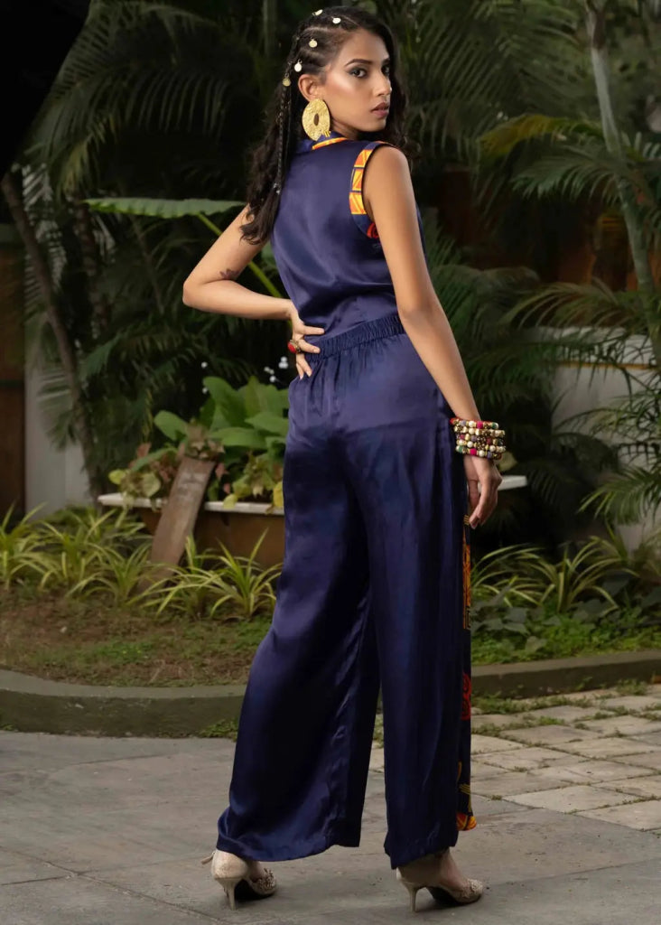 Blaze Blue Ensemble - MAGS By Sananda Basak - A Sustainable Fashion Brand