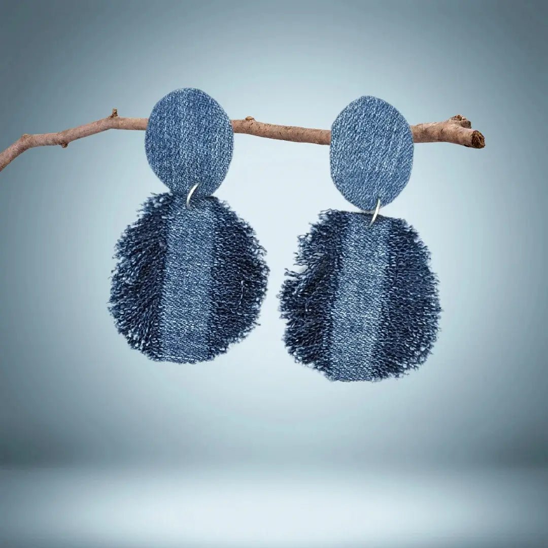 Blue Feather Drop - MAGS By Sananda Basak - A Sustainable Fashion Brand