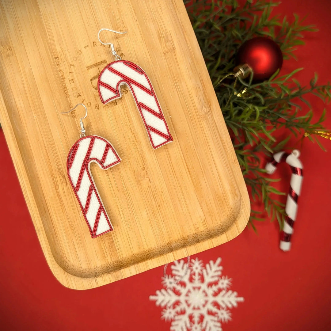 Candy Cane Earring - MAGS By Sananda Basak - A Sustainable Fashion Brand