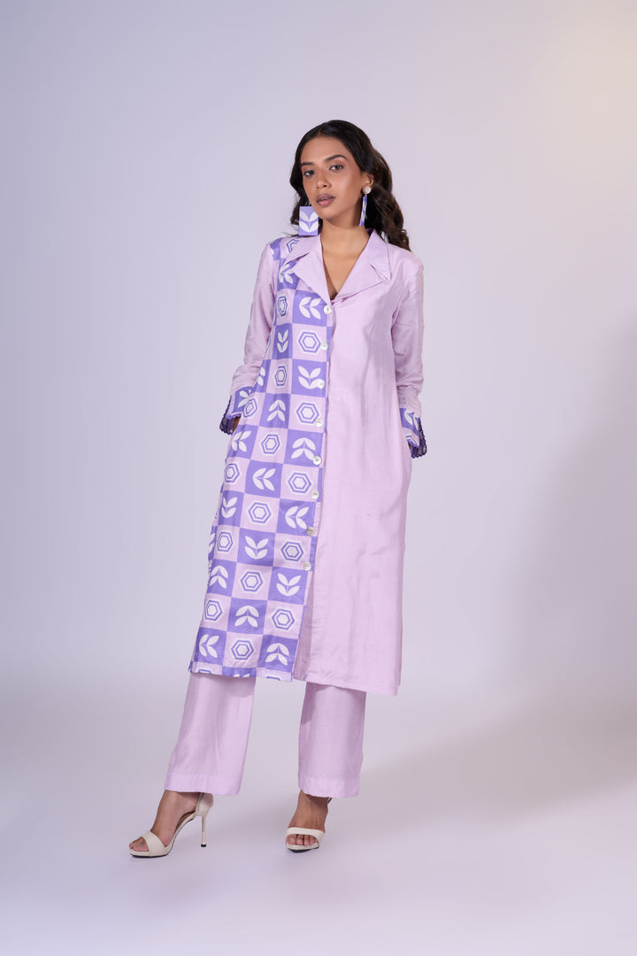 Purple Meadow Kurti & Pants - LUXURY RESORT CASUALS SUSTAINABLE FABRICS - MAGS By Sananda Basak - Pune INDIA