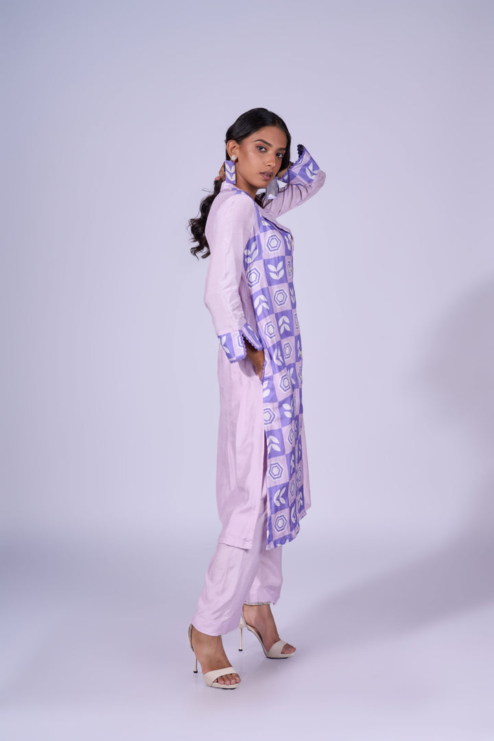 Purple Meadow Kurti & Pants - LUXURY RESORT CASUALS SUSTAINABLE FABRICS - MAGS By Sananda Basak - Pune INDIA