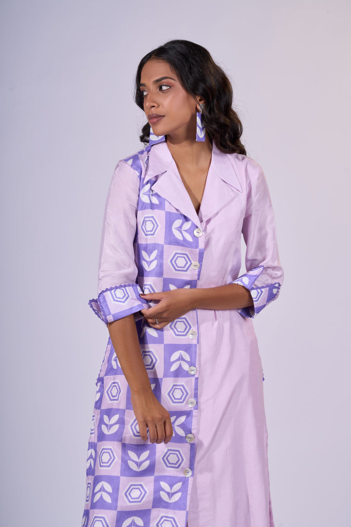 Purple Meadow Kurti & Pants - LUXURY RESORT CASUALS SUSTAINABLE FABRICS - MAGS By Sananda Basak - Pune INDIA