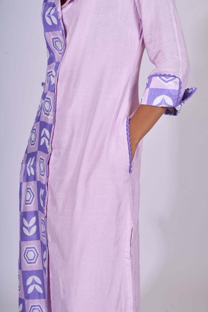 Purple Meadow Kurti & Pants - LUXURY RESORT CASUALS SUSTAINABLE FABRICS - MAGS By Sananda Basak - Pune INDIA