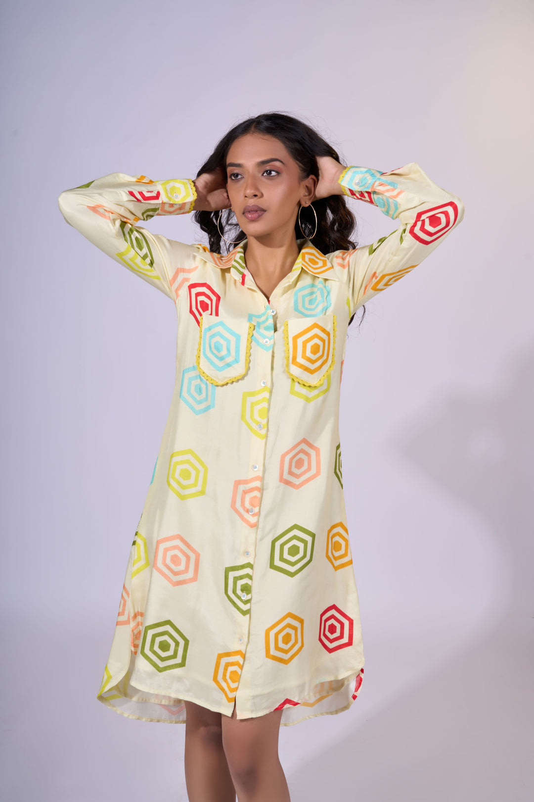 Amber Waves Shirt Dress - LUXURY RESORT CASUALS SUSTAINABLE FABRICS - MAGS By Sananda Basak - Pune INDIA