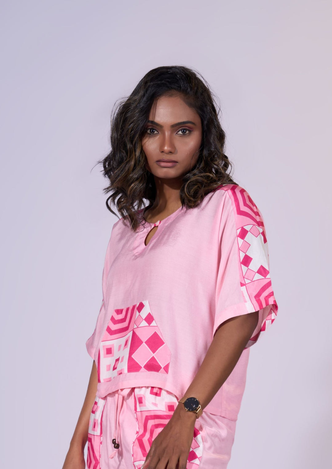 Petal Bloom Top - Eco-friendly luxury resort wear Diwali offers – women's casual fashion by Sananda Basak - MAGS By Sananda Basak - Pune INDIA