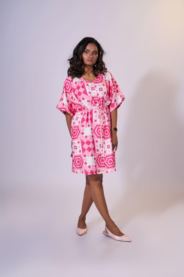 Tangerine Dream Dress - Eco-friendly luxury resort wear Diwali offers – women's casual fashion by Sananda Basak - MAGS By Sananda Basak - Pune INDIA