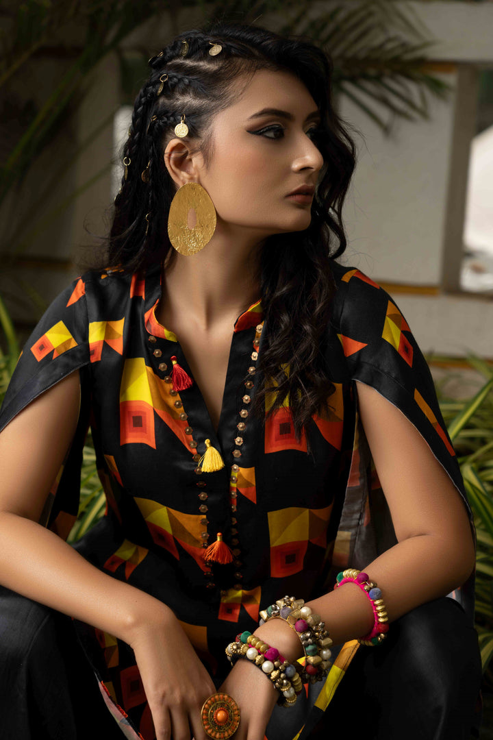 Asymmetric Ember Set - LUXURY RESORT CASUALS SUSTAINABLE FABRICS - MAGS By Sananda Basak - Pune INDIA