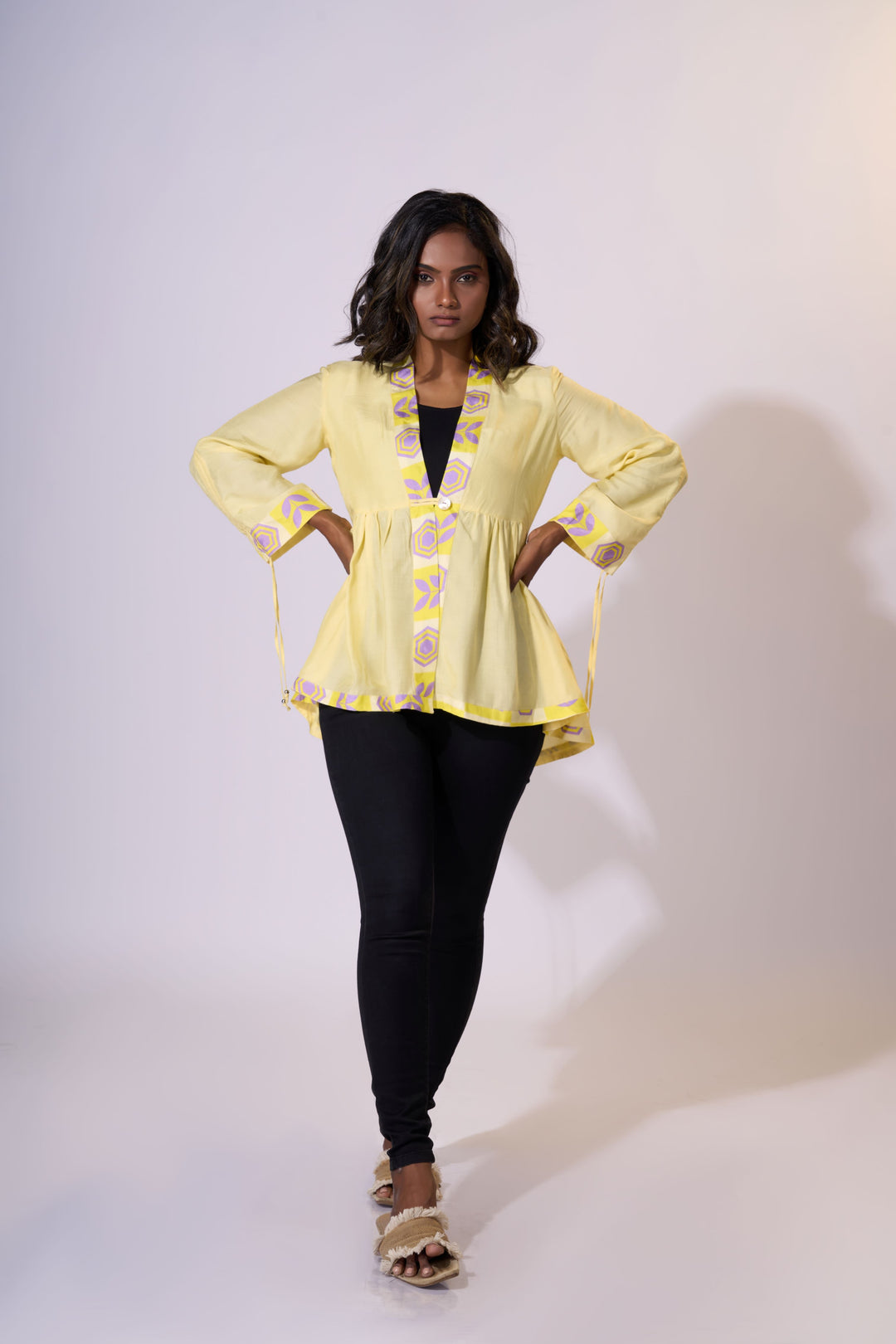 Golden Dusk Jacket - LUXURY RESORT CASUALS SUSTAINABLE FABRICS - MAGS By Sananda Basak - Pune INDIA