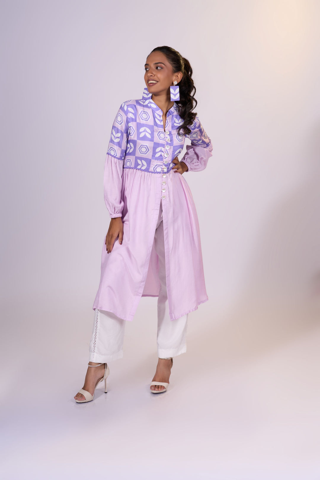 Plum Perfect Long Jacket - LUXURY RESORT CASUALS SUSTAINABLE FABRICS - MAGS By Sananda Basak - Pune INDIA