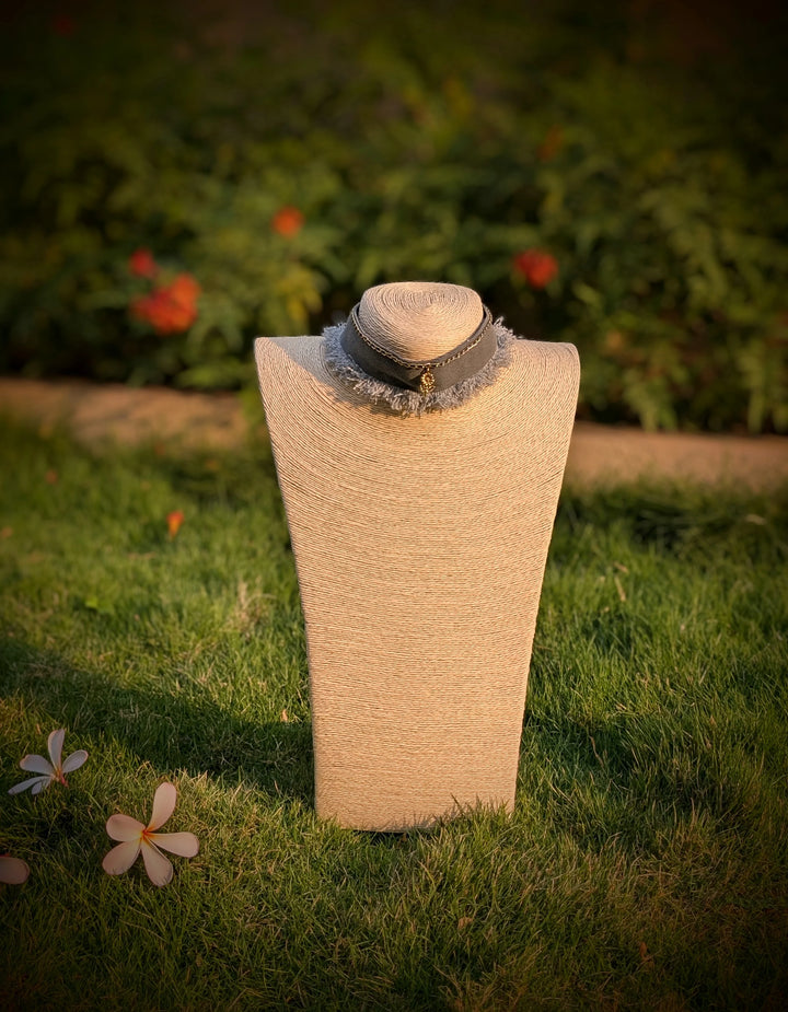 Denim Edge Choker - MAGS By Sananda Basak - A Sustainable Fashion Brand