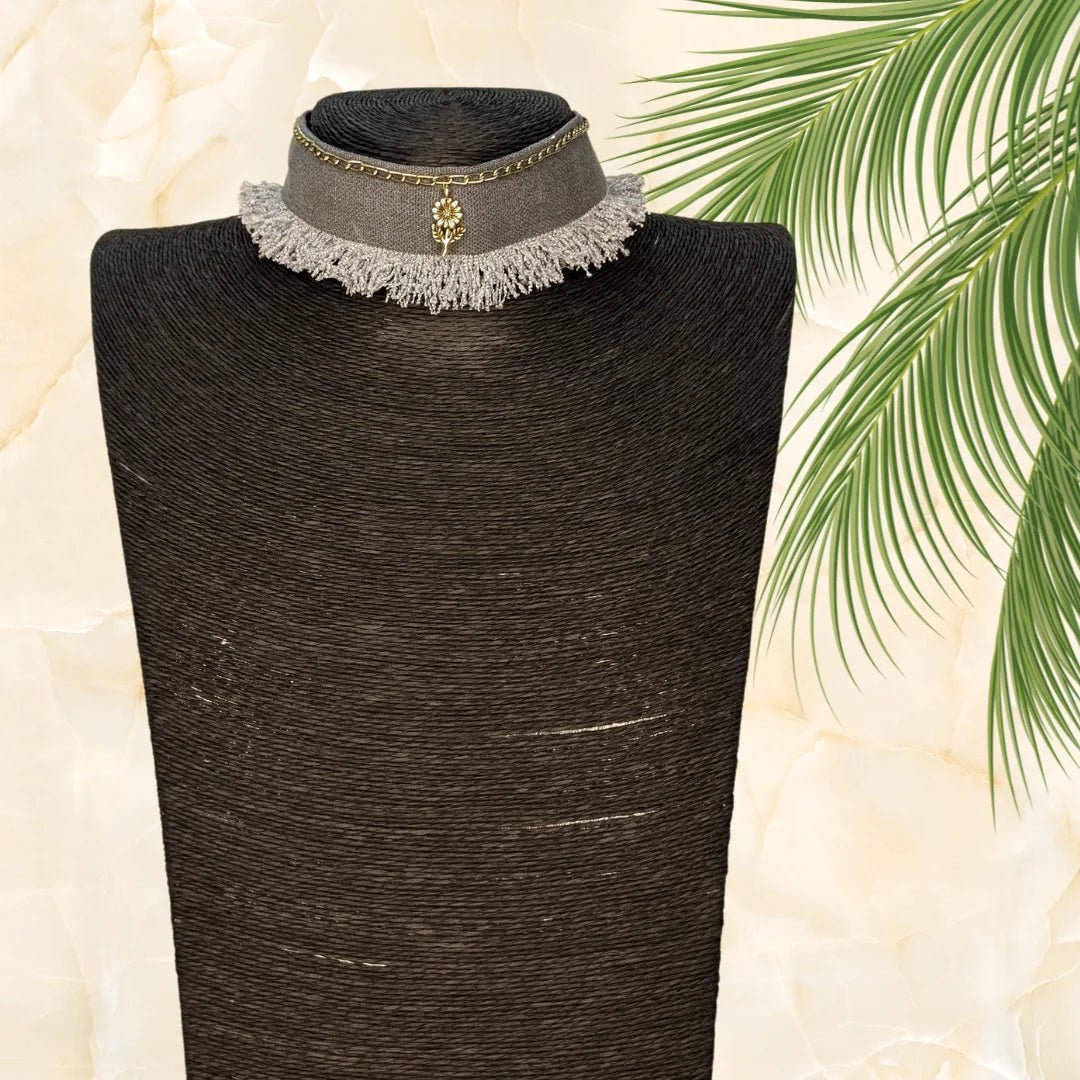 Denim Edge Choker - MAGS By Sananda Basak - A Sustainable Fashion Brand