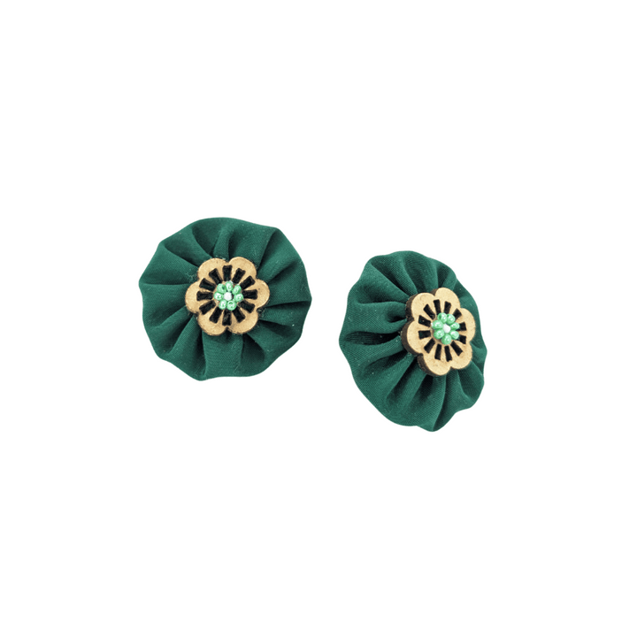 Flower Top Earring - Combo of 4 - Eco-friendly luxury resort wear Diwali offers – women's casual fashion by Sananda Basak - MAGS By Sananda Basak - Pune INDIA