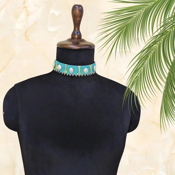 Green Choker - MAGS By Sananda Basak - A Sustainable Fashion Brand