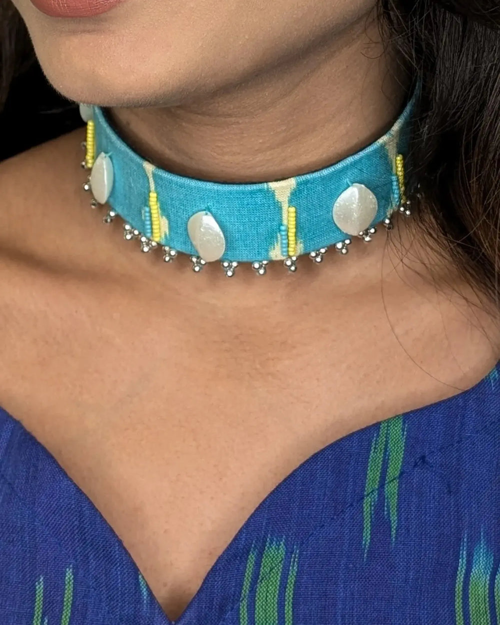 Green Choker - MAGS By Sananda Basak - A Sustainable Fashion Brand