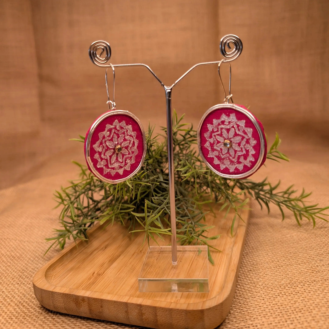 Mandala Printed Earring - MAGS By Sananda Basak - A Sustainable Fashion Brand