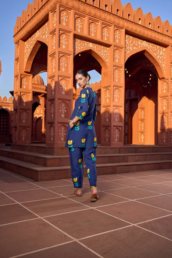 Midnight Tulip Kurti & Pant