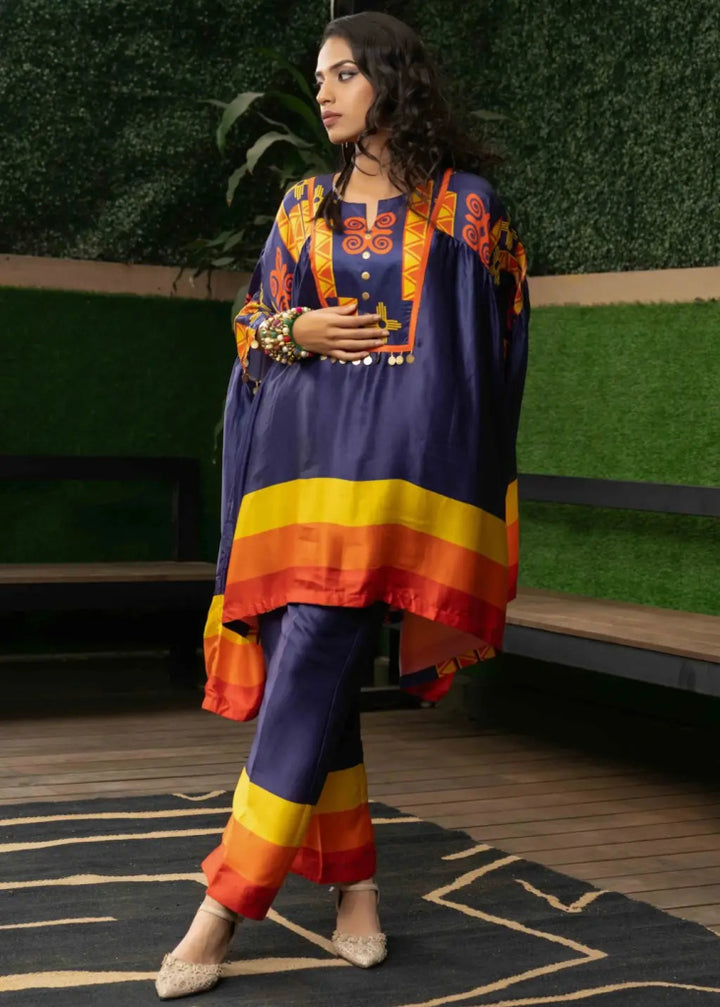 Ombre Twilight Kaftan - MAGS By Sananda Basak - A Sustainable Fashion Brand