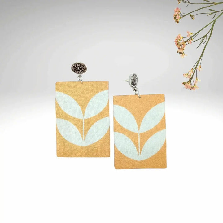 Peach Rectangular Drop - MAGS By Sananda Basak - A Sustainable Fashion Brand