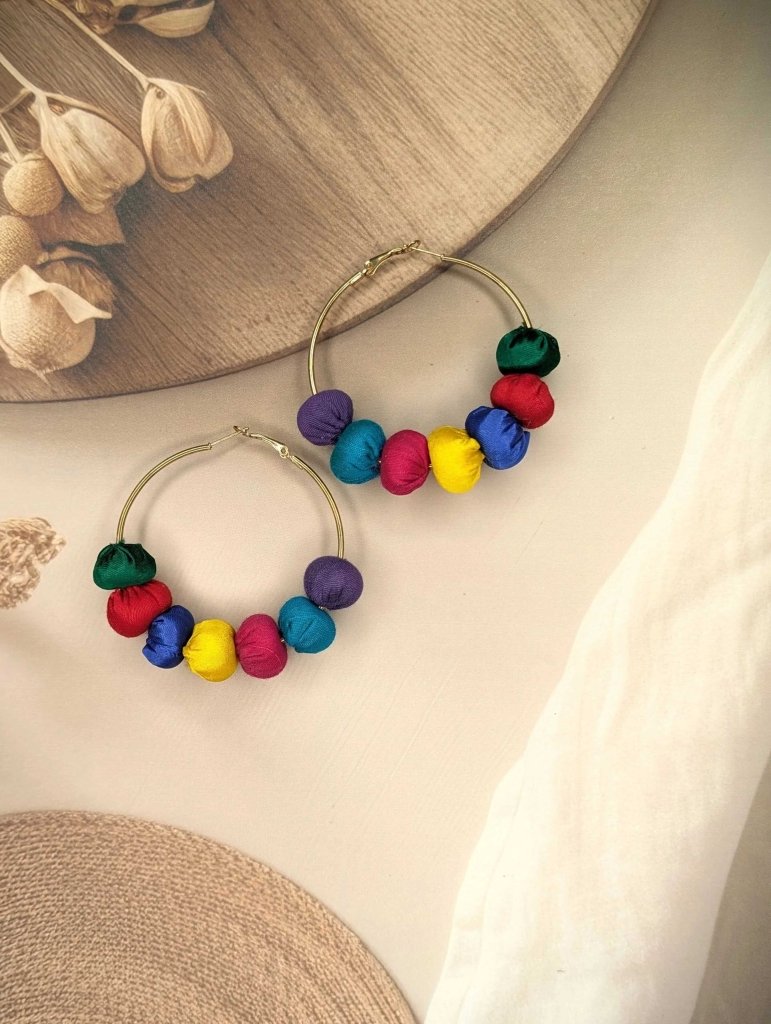 Potli Hoop Earring - MAGS By Sananda Basak - A Sustainable Fashion Brand