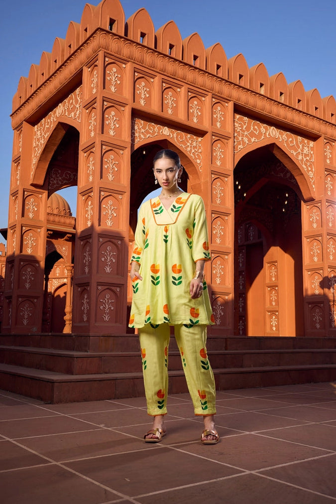 Sunkissed Tulip Kurti & Pant