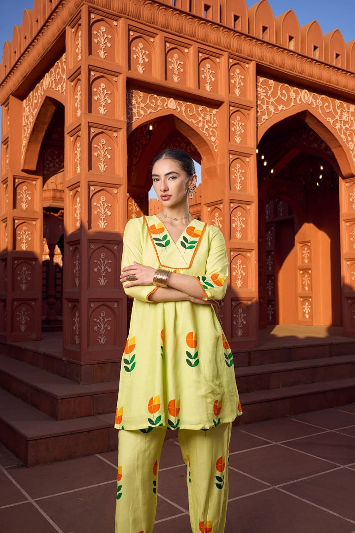 Sunkissed Tulip Kurti & Pant