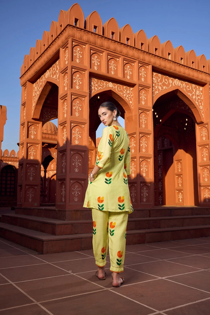 Sunkissed Tulip Kurti & Pant