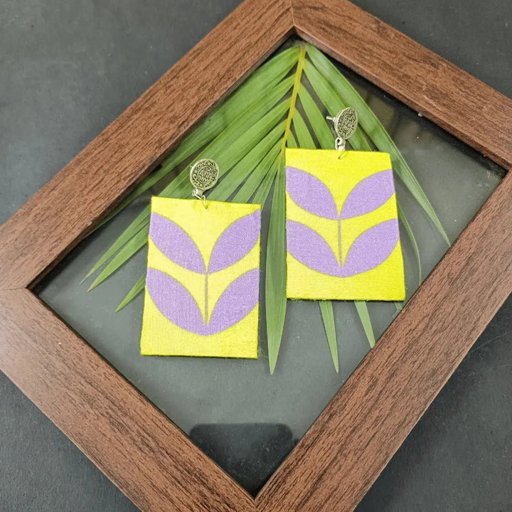 Yellow Rectangular Drop - MAGS By Sananda Basak - A Sustainable Fashion Brand