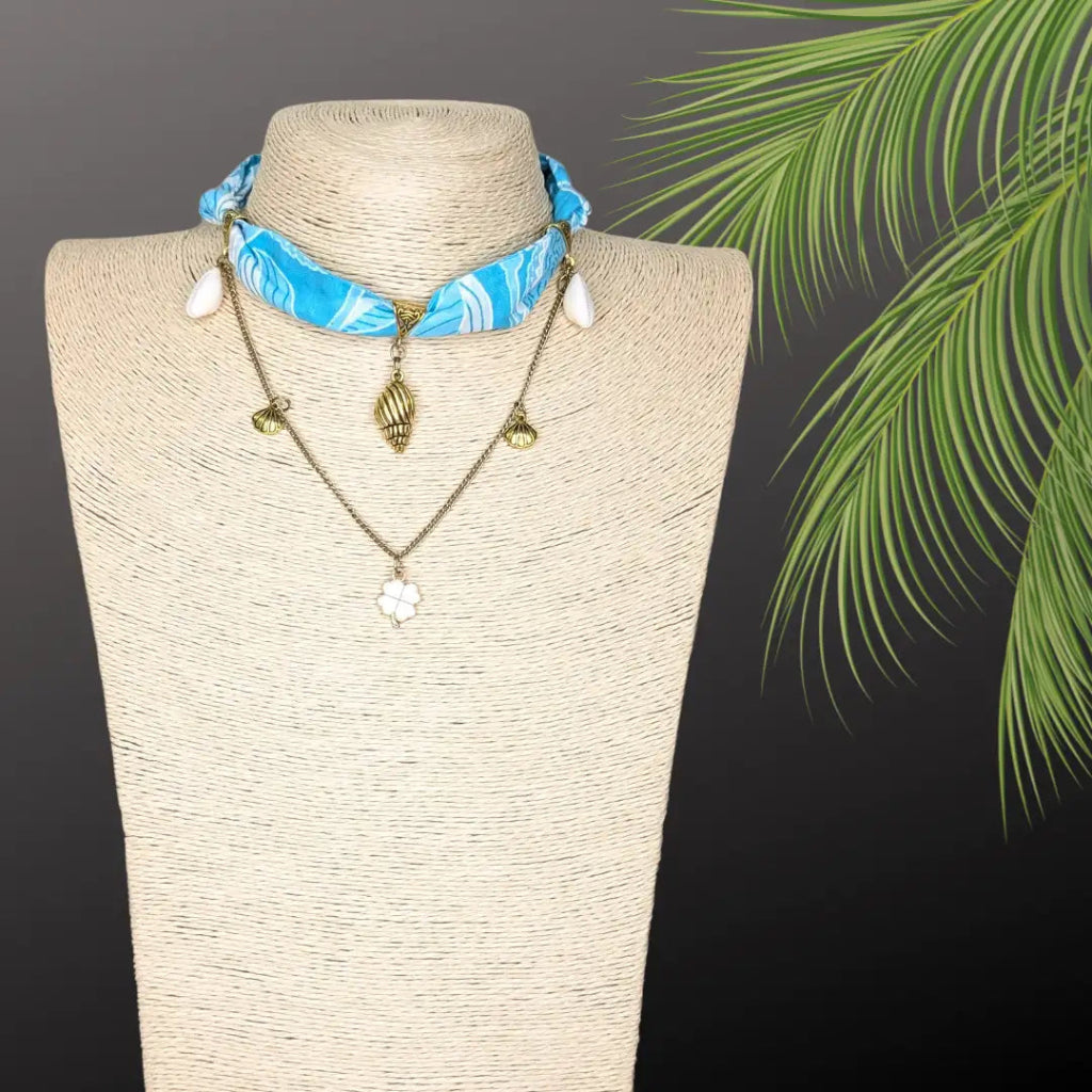 Aqua Knot Charm Necklace - MAGS By Sananda Basak - A Sustainable Fashion Brand