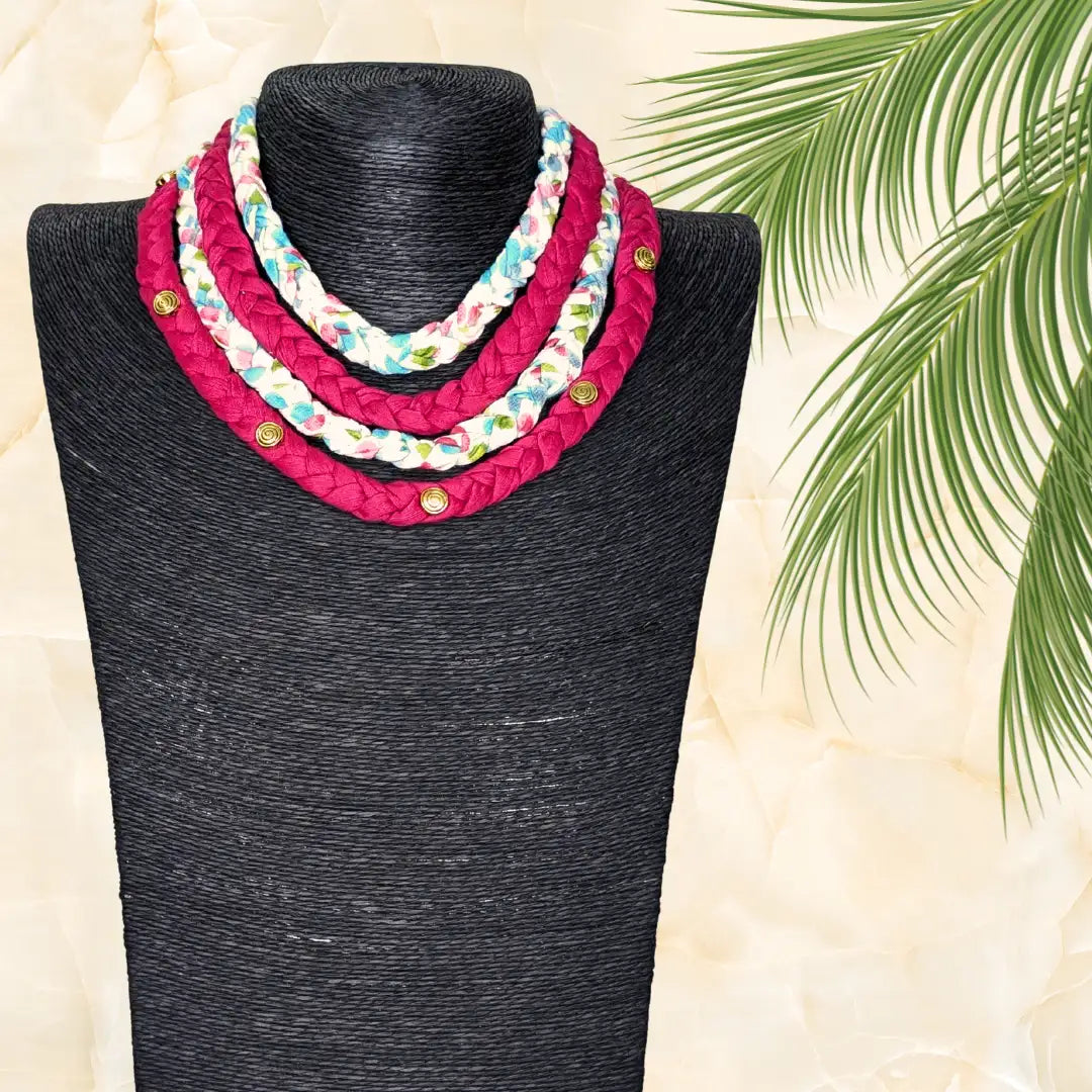 Elegent Tiers Braided Necklace - MAGS By Sananda Basak - A Sustainable Fashion Brand