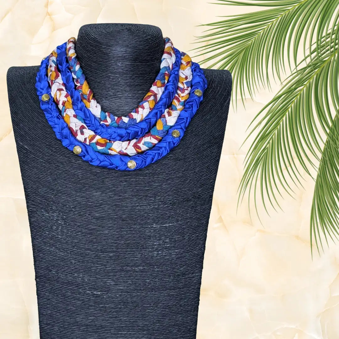 Elegent Tiers Braided Necklace - MAGS By Sananda Basak - A Sustainable Fashion Brand