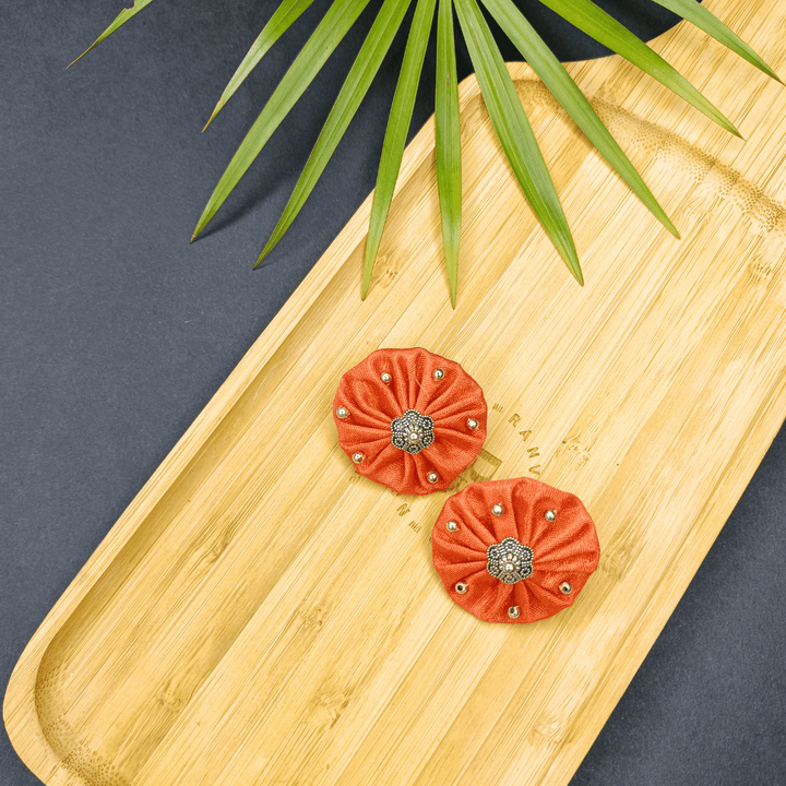 Flower Top Earring - Combo of 4 - Eco-friendly luxury resort wear Diwali offers – women's casual fashion by Sananda Basak - MAGS By Sananda Basak - Pune INDIA