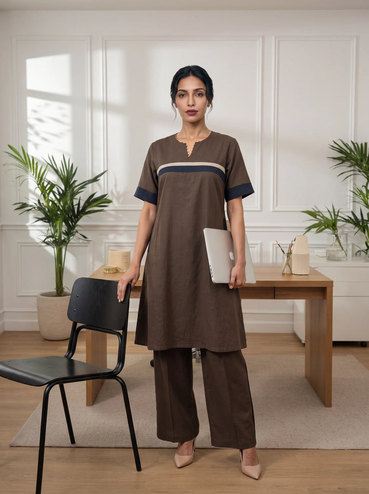 The Horizon Brown Kurta Set