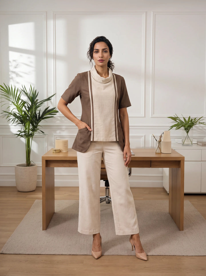 The Axis Brown Short Top