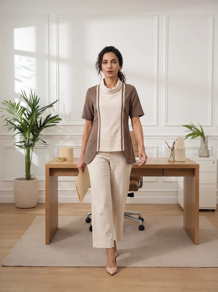 The Axis Brown Short Top