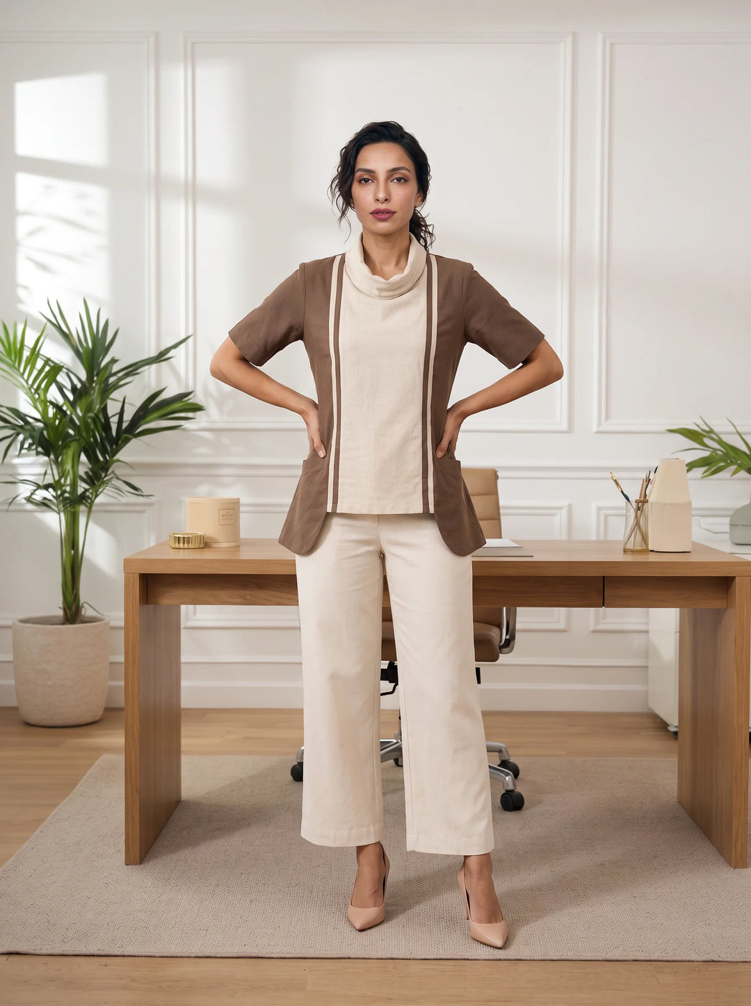 The Axis Brown Short Top