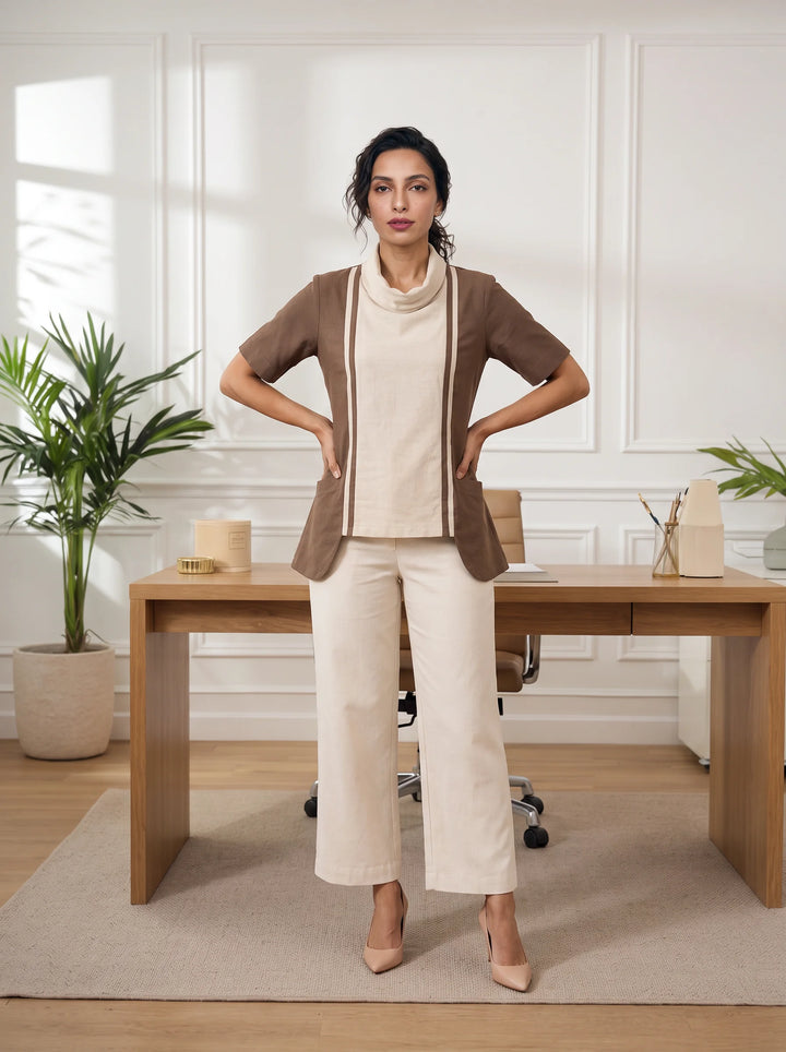 The Axis Brown Short Top
