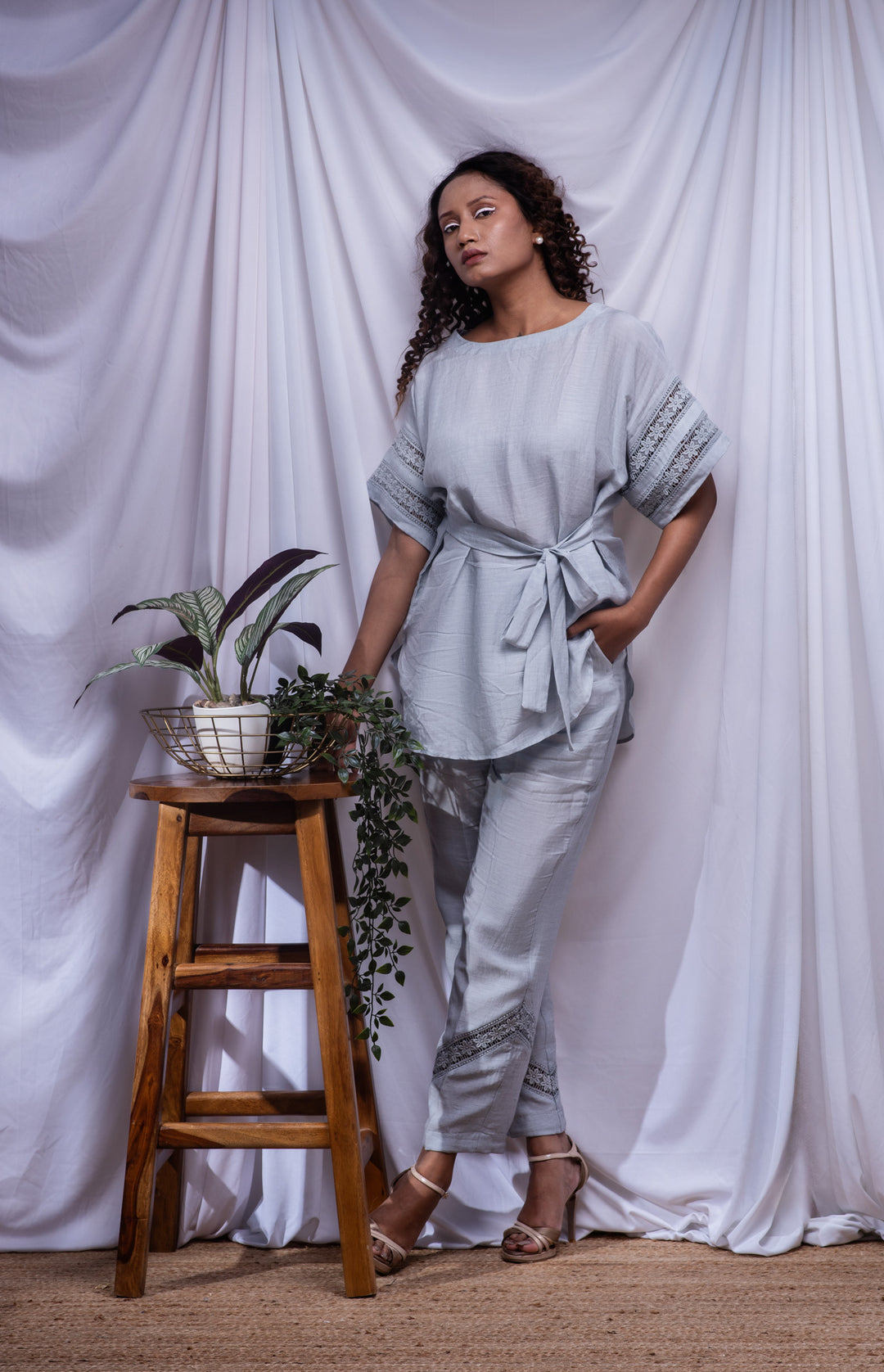 Air Lace Grey Co-ord Set