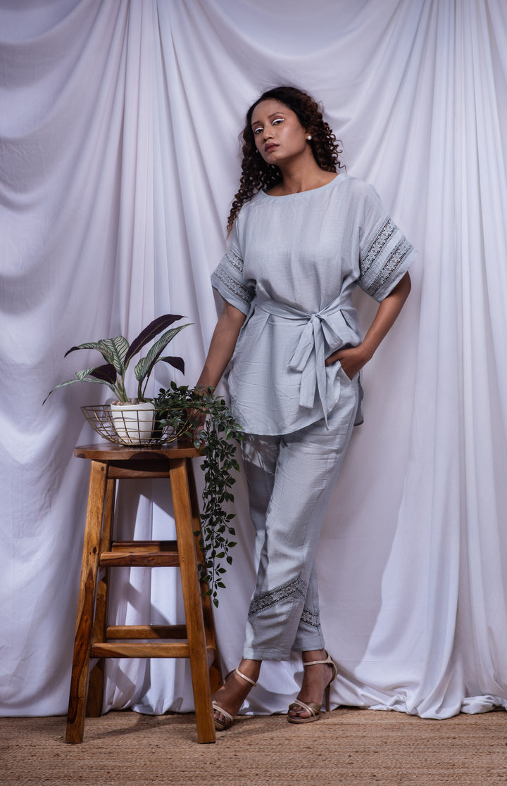 Air Lace Grey Co-ord Set