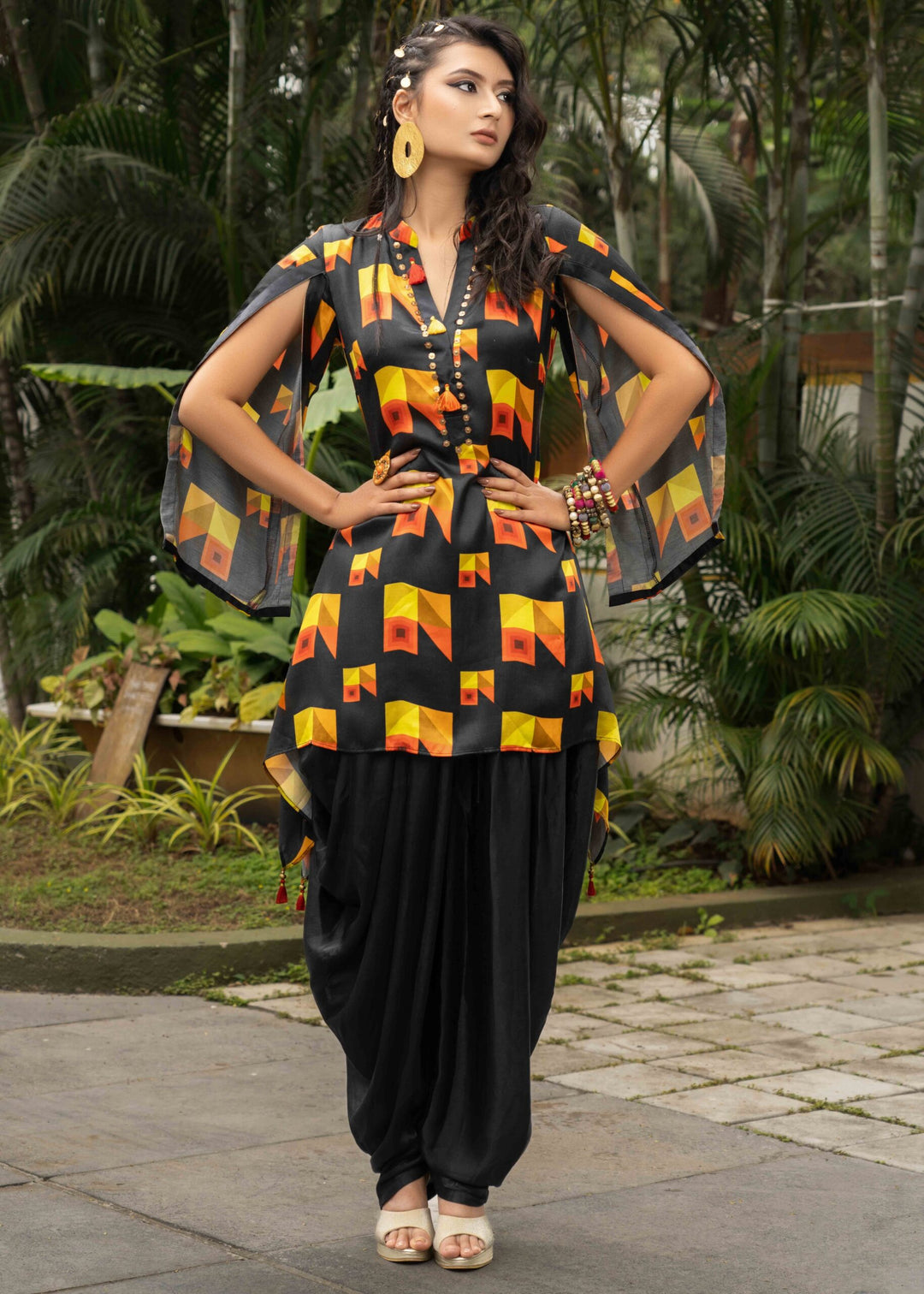 Asymmetric Ember Set - LUXURY RESORT CASUALS SUSTAINABLE FABRICS - MAGS By Sananda Basak - Pune INDIA